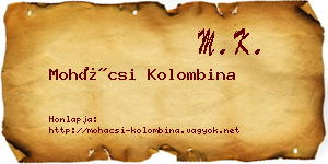Mohácsi Kolombina névjegykártya